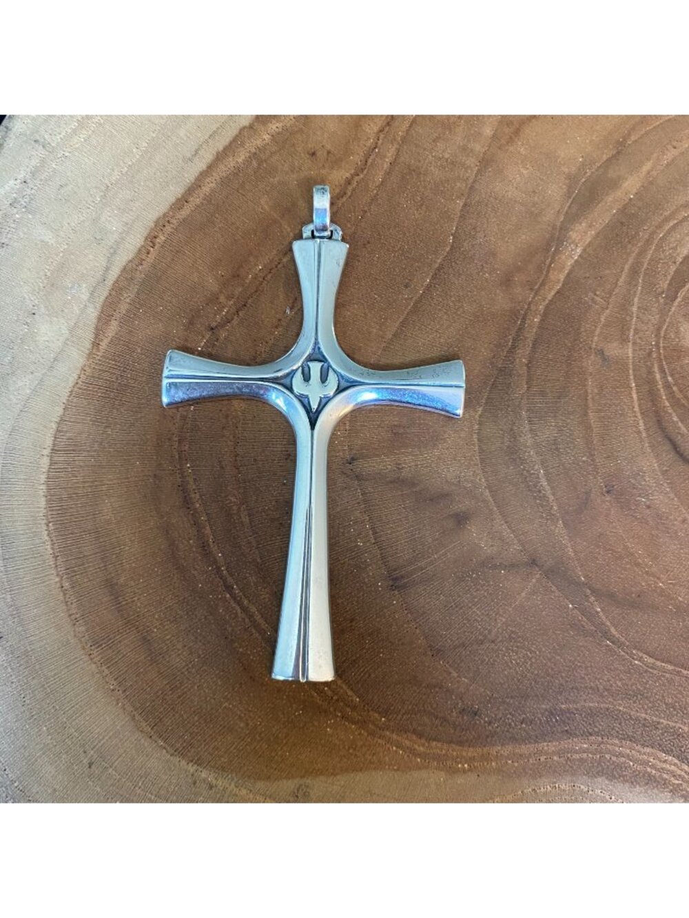 RETIRED Large 2 1/2" James Avery Serenity Cross Pendant, Sterling Silver
